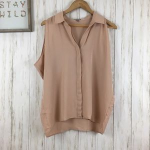 Theory Silk Copelan Tank Top Blouse Sz L